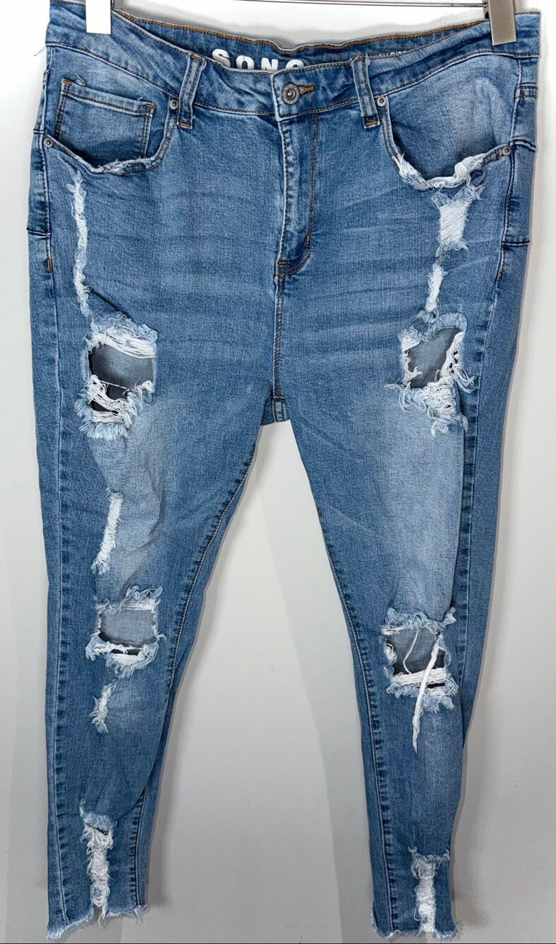 SONG high rise skinny ankle jeans size 17/33